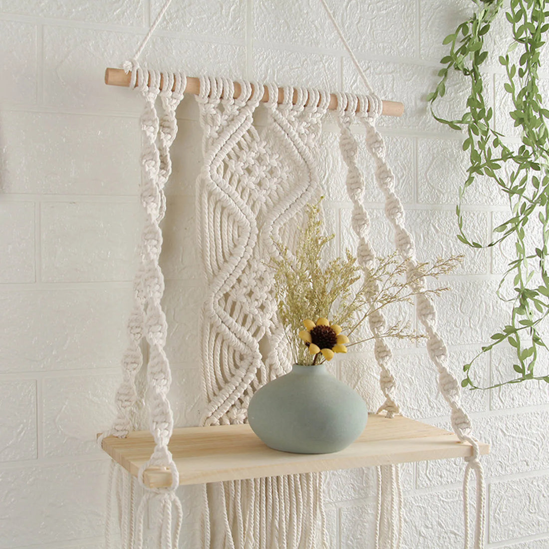 Handwoven Bohemian Macrame Wall Hanging – Elegant Tapestry for Home Decor