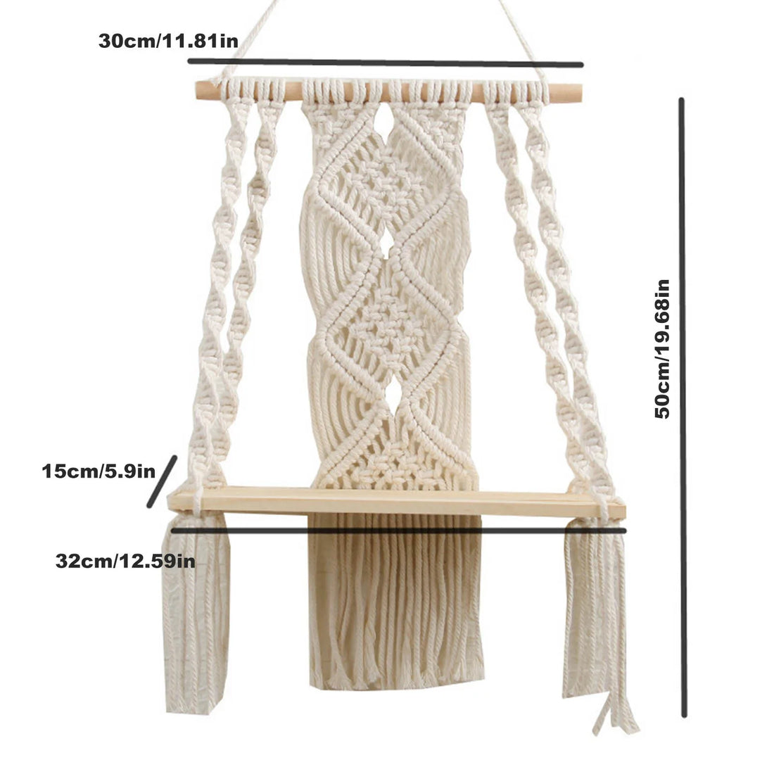 Handwoven Bohemian Macrame Wall Hanging – Elegant Tapestry for Home Decor