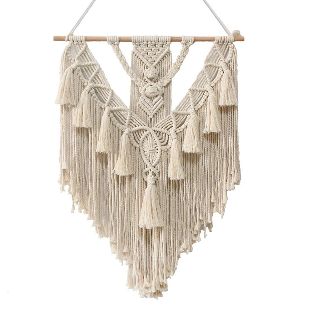 Handwoven Bohemian Macrame Wall Hanging – Elegant Tapestry for Home Decor