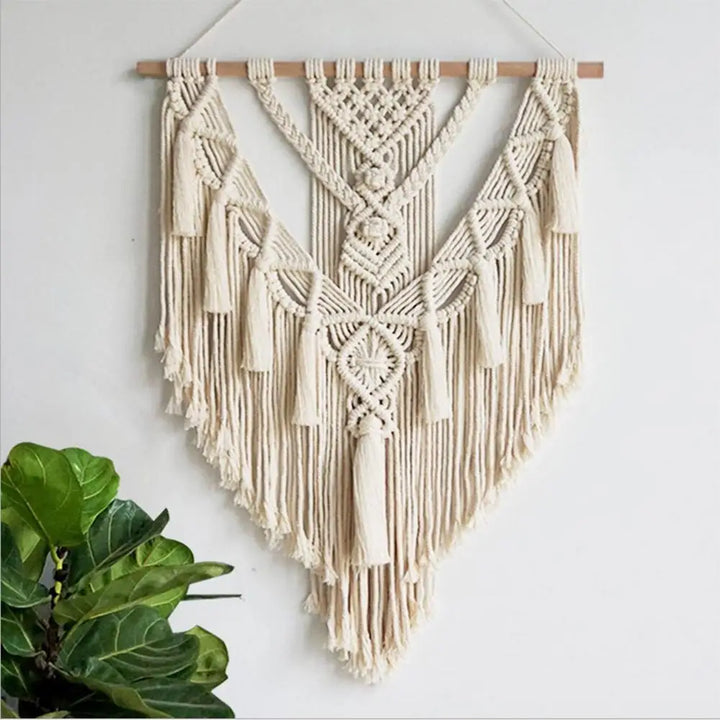 Handwoven Bohemian Macrame Wall Hanging – Elegant Tapestry for Home Decor