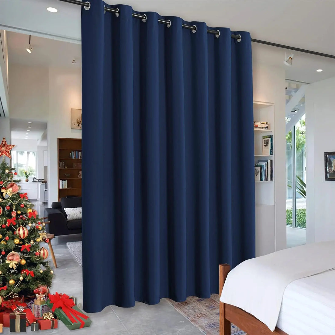 Room Divider Blackout Curtain – Noise Reduction Curtain with Grommet Top