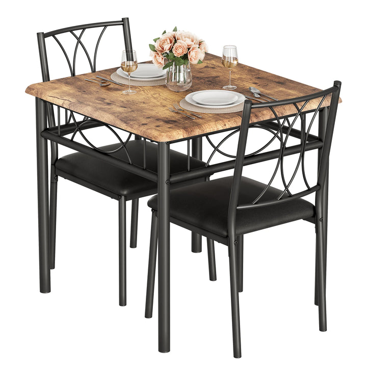 3-Piece Dining Table Set for 2 – Compact & Stylish Kitchen Table and Chairs