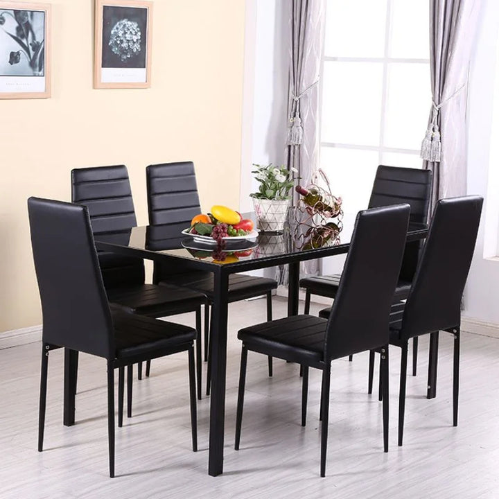 Affordable 6 & 8-Seater Modern Classic Glass Dining Table Set – Luxury & Minimalist Design