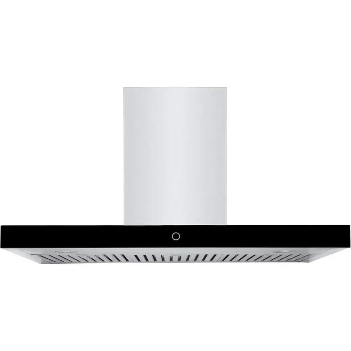 Hauslane 30-Inch Wall Mounted Range Hood – WM-739 Stainless Steel Kitchen Vent with Powerful Suction & Black Glass Panel