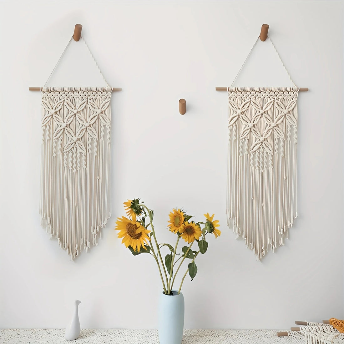 Macrame Wall Hanging Tapestry – Handmade Ethnic Chic Woven Wall Art Decor