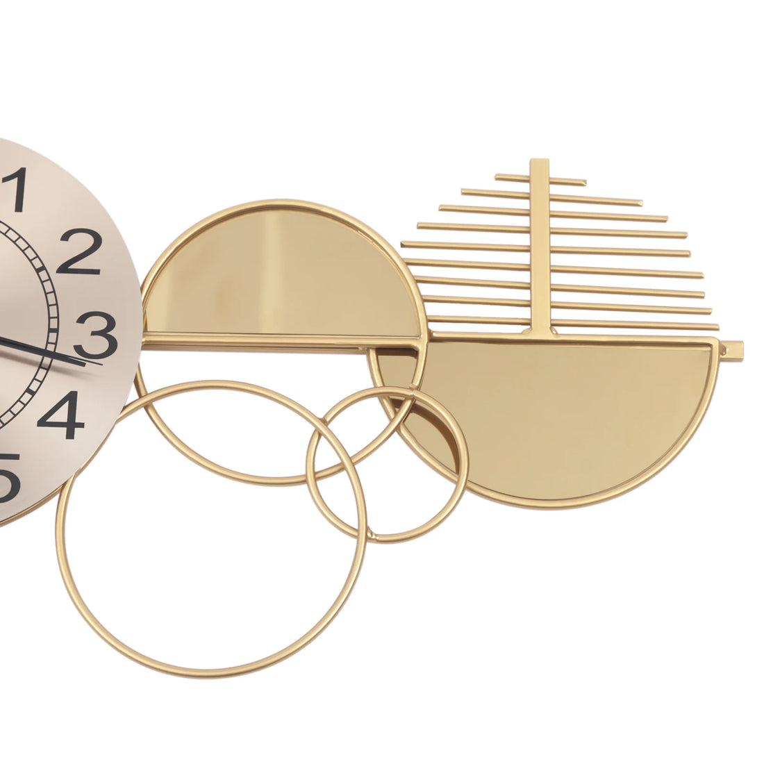 Large Golden Modern Minimalist Metal Wall Clock – Silent Decorative Timepiece for Living Room