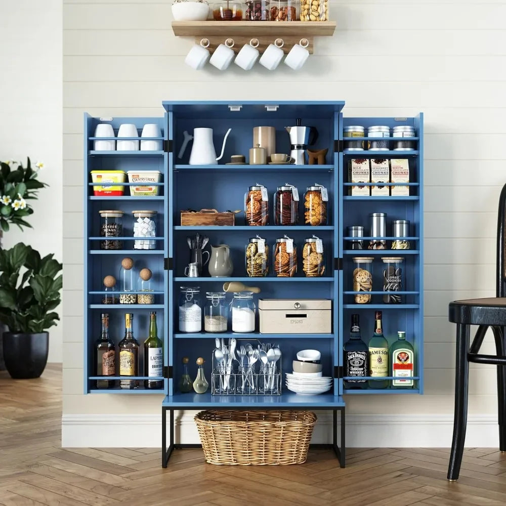 46" Modern Kitchen Food Storage Cabinet with 10 Drawers