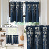 Floral Lace Short Curtains – 29 x 24 Inch Rod Curtains for Kitchen and Bedroom