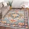 Faux Cashmere Vintage Floral Area Rug – Soft Low Pile Rug for Living Room, Bedroom, and Home Décor