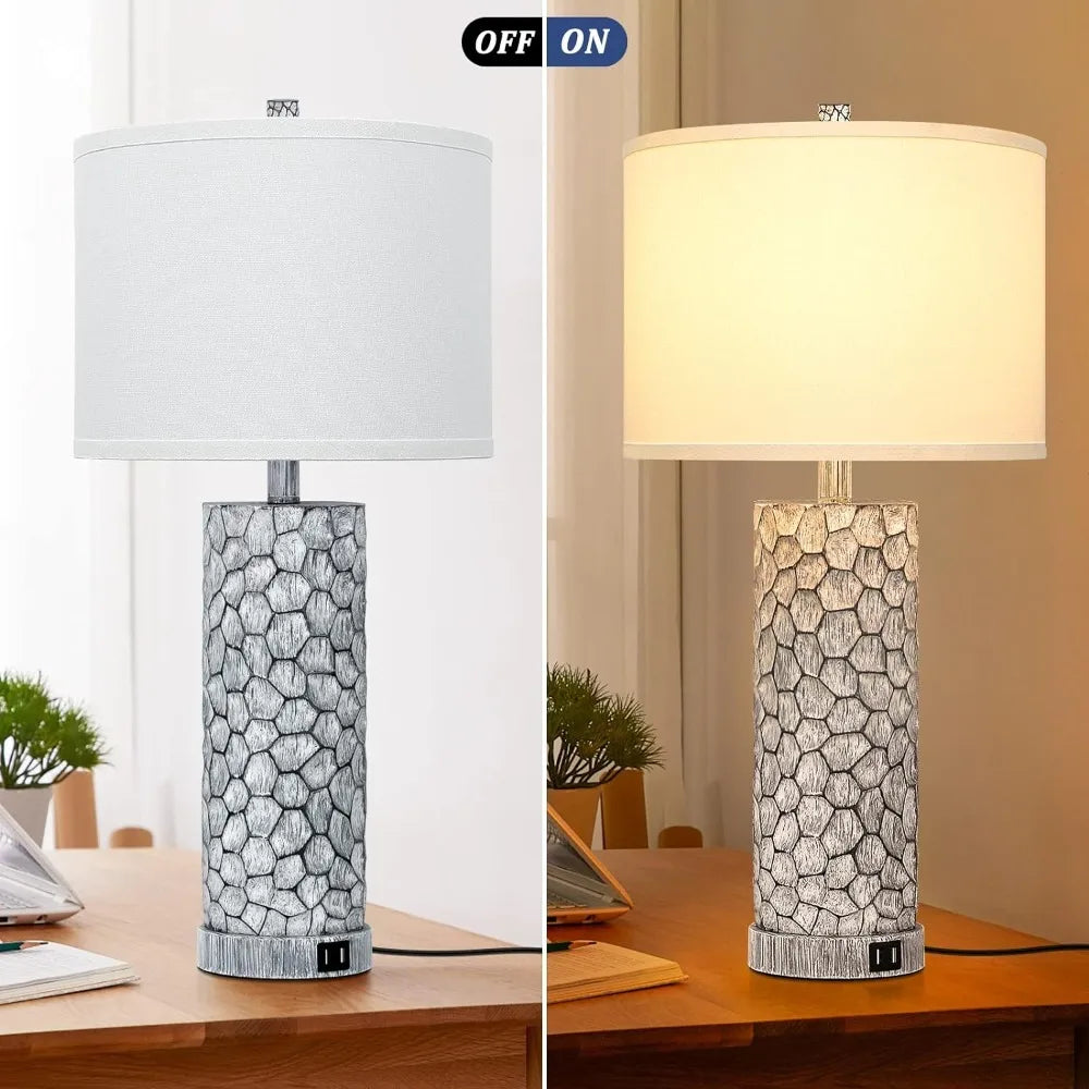 Brightever Table Lamps with Dual USB Charging Ports Set of 2