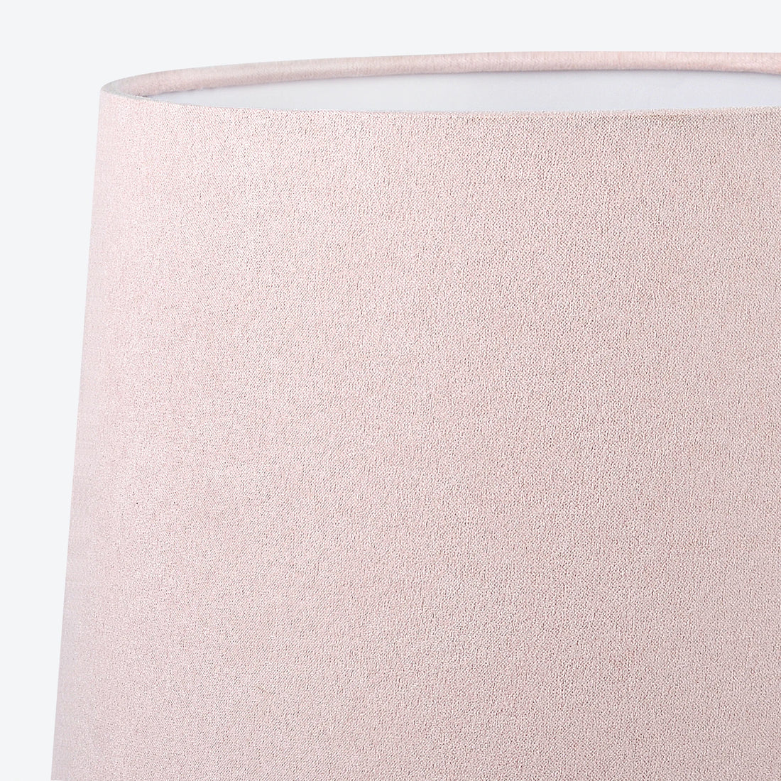 15" Blush Pink Hand-Blown Glass Table Lamp with Velvet Shade – Small Accent Lamp for Bedrooms, Nightstands, and Kitchen Counters