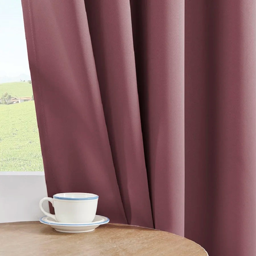 4 Blackout Curtains with Perforated Top – Perfect for Ultra Wide Windows