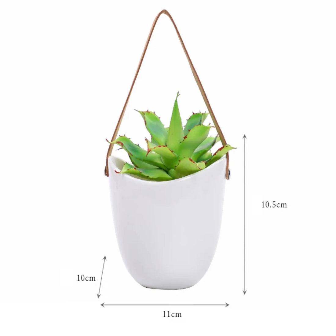 Creative Wall Hanging Flower Plant Pots – White Ceramic Hanging Baskets for Succulents & Green Plants