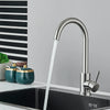 Stainless Steel Matte Kitchen Faucet Deck Sinks Faucet High Arch 360 Degree Swivel Cold Hot Mixer Water Tap