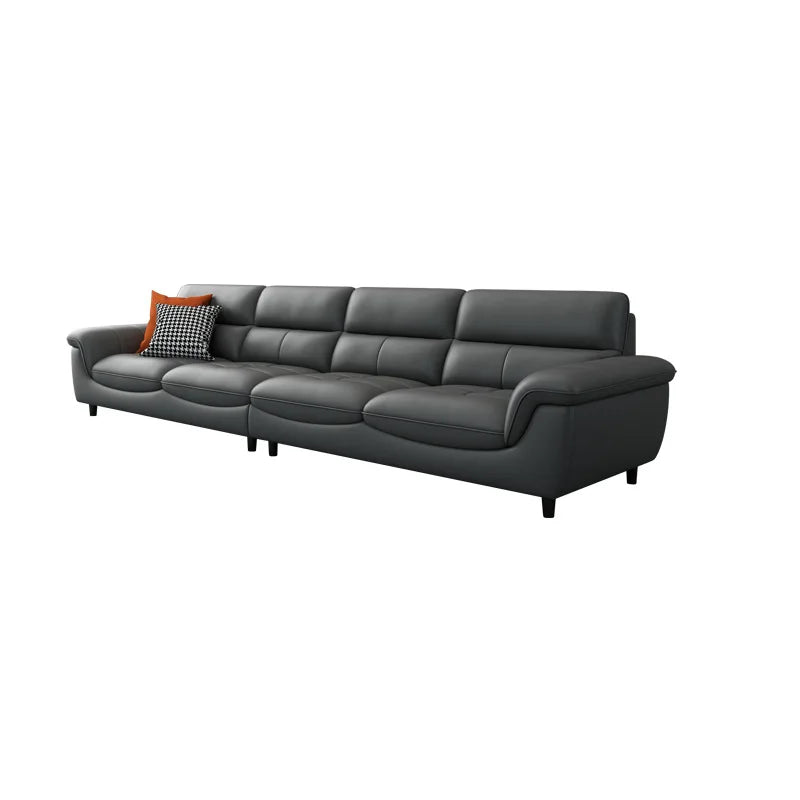 Italian Leather Sofa - Nordic Modern Light Luxury for Living Room