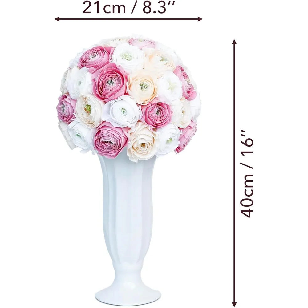 Forever Flower Rose Eternal Flower in Ceramic Vase – 15.8'' Home Decoration Gift