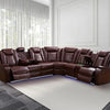 Luxury Power Reclining Sofa with LED Lights