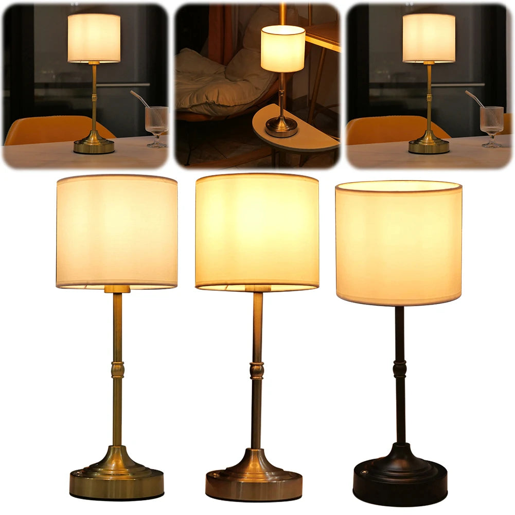 Nordic Table Lamp Wood Cloth Pleated Reading Light Atmosphere Decoration LED Table Lamps Bedroom Bedside Lamp