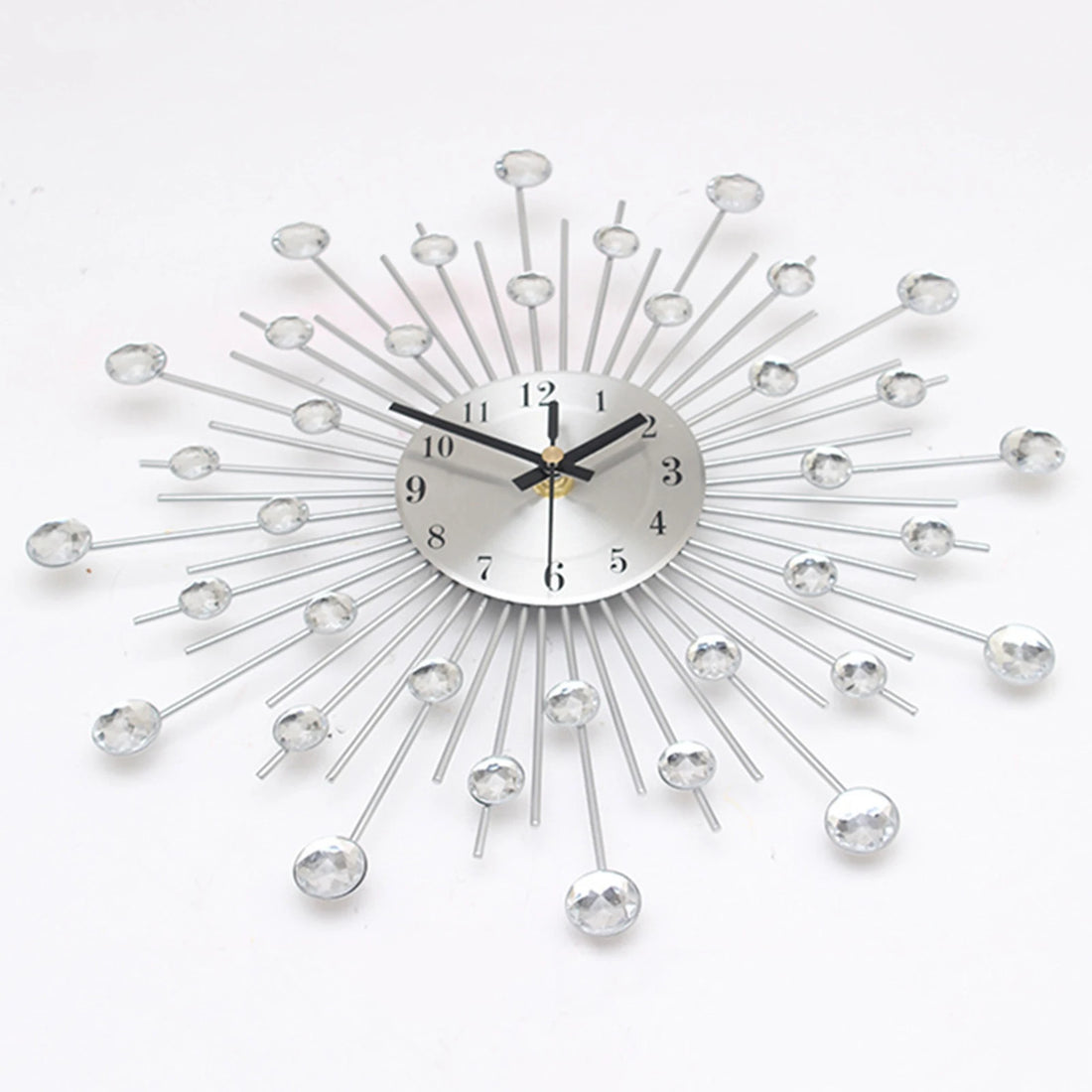 Modern Round Sunburst Wall Clock – Large Decorative Clock for Living Room