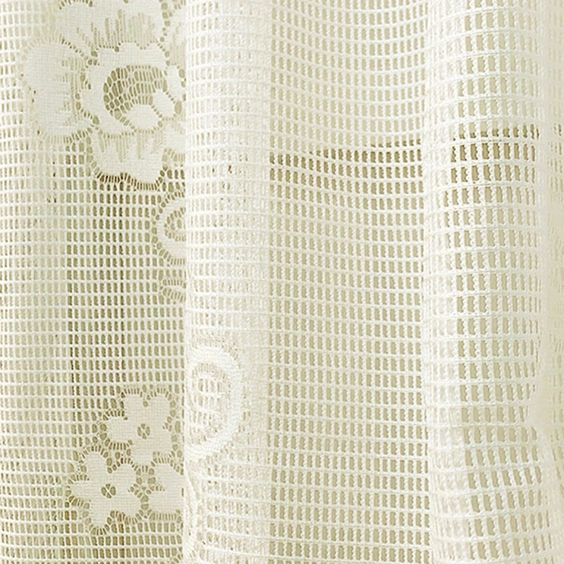 French Vintage Embroidered Kitchen Short Curtain – Romantic Lace Wavy Drapery