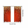 2pcs Christmas Digital Printing Curtains – Semi-Shading Washable Polyester Curtains