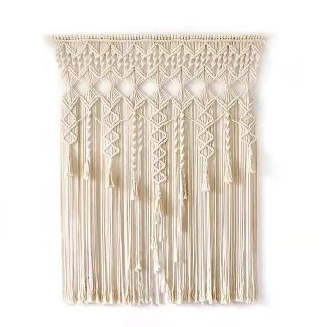 Macrame Door and Window Tapestry – Handwoven Cotton Rope Wall Hanging for Bohemian Home Décor