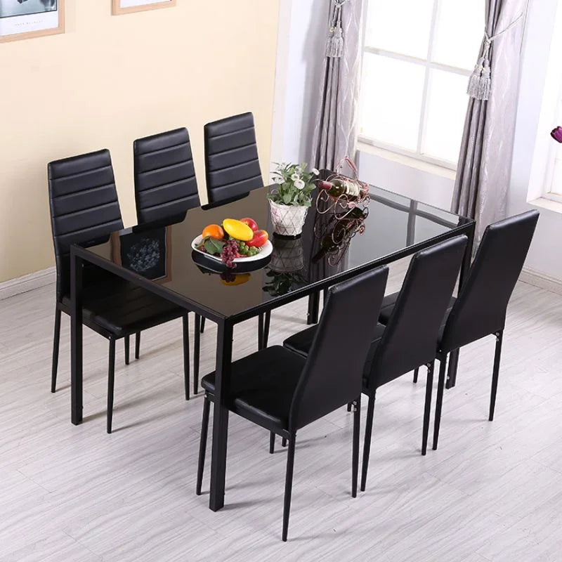 Affordable 6 & 8-Seater Modern Classic Glass Dining Table Set – Luxury & Minimalist Design