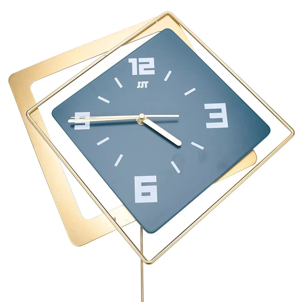 Modern Metal Large Wall Clock – Silent Digital Hanging Art for Home Decor