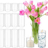 15-Pack Glass Cylinder Vases for Centerpieces – Elegant and Versatile Home and Event Décor