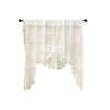 French Vintage Embroidered Kitchen Short Curtain – Romantic Lace Wavy Drapery