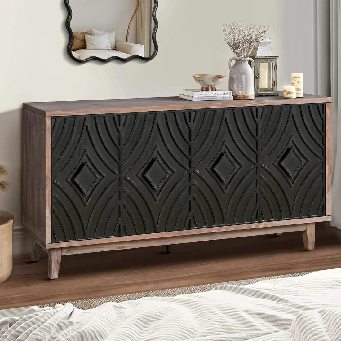 60" Modern Sideboard Buffet Accent Cabinet