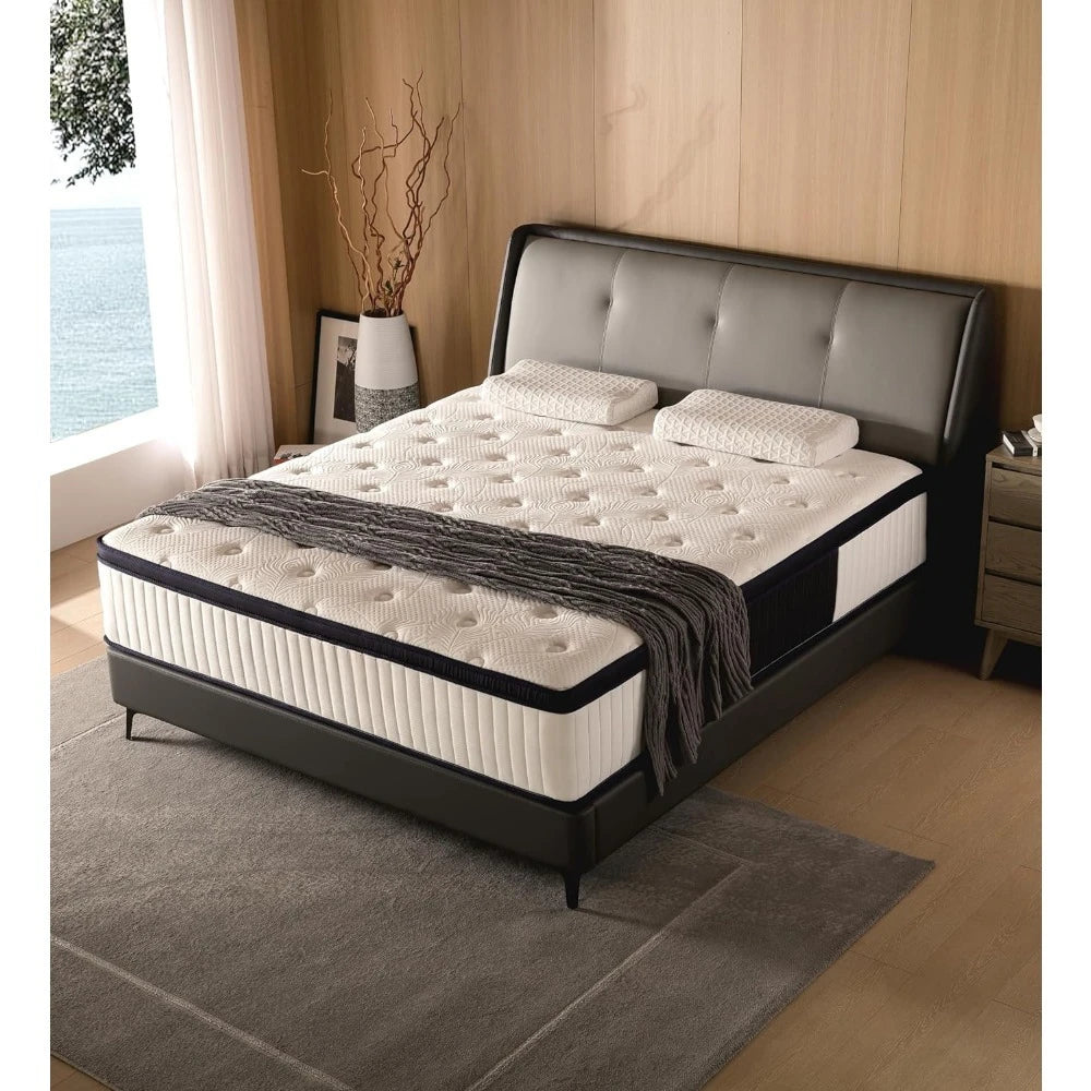 14 Inch Queen Mattress in a Box – Memory Foam & Spring Support