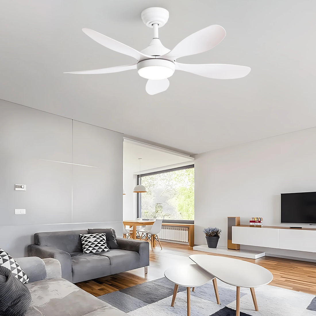 Sofucor 42-Inch Ceiling Fan with Light – Modern Design, DC Motor, 6-Speed with Remote Control