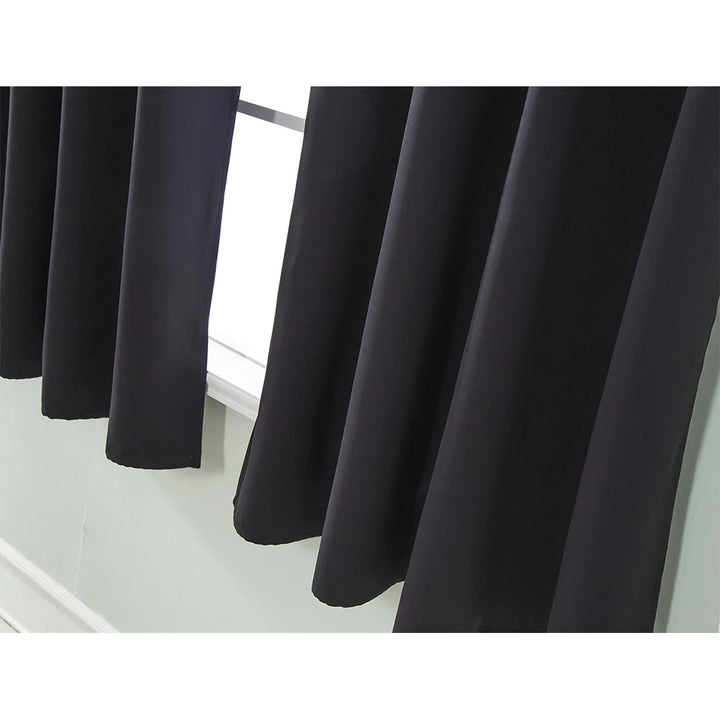 Kitchen Blackout Curtains – Heat and Light Blocking Short Drapes for Living Room and Bedroom