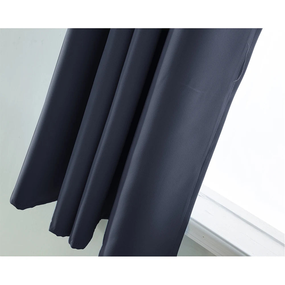 Kitchen Blackout Curtains – Heat and Light Blocking Short Drapes for Living Room and Bedroom