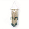 Bohemian Tapestry - Green and Beige Woven Wall Hanging with Tassels for Bedroom and Living Room Decor