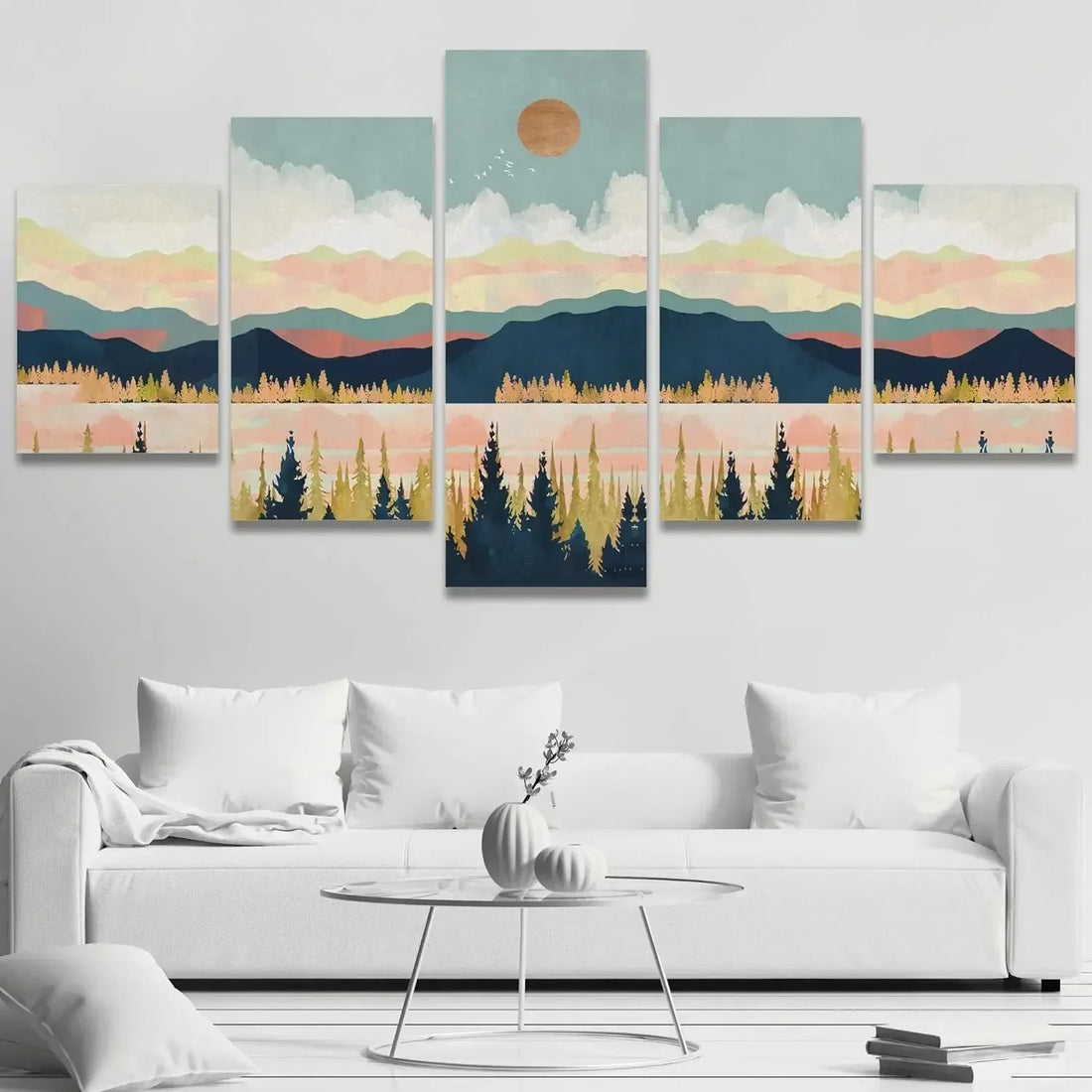 Canvas Wall Art Print – Minimalist Rustic Landscape for Living Room, Bedroom, and Office