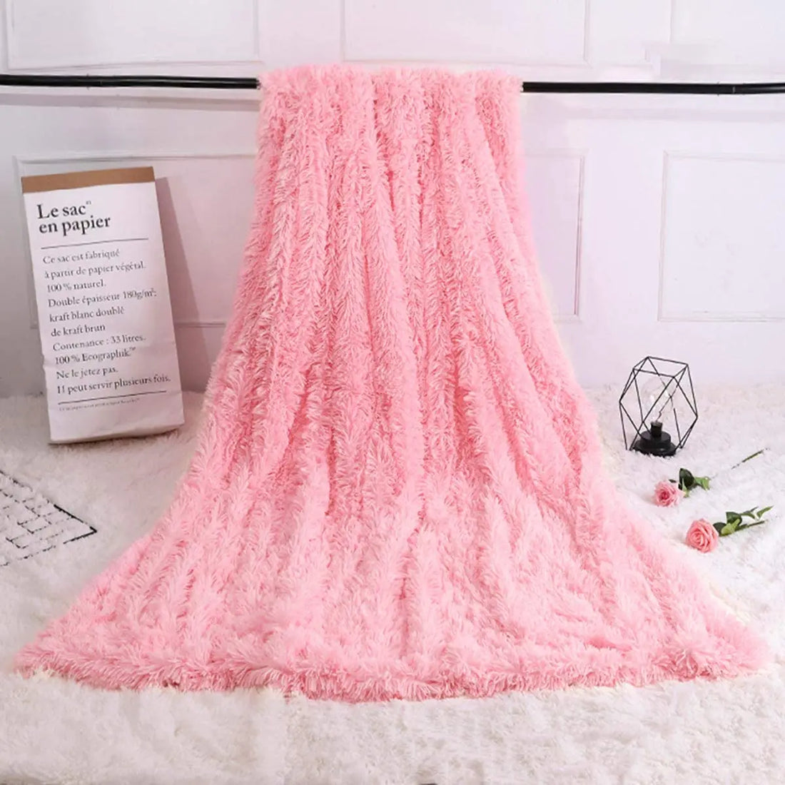 Thickened Fluffy Blanket – Double-Sided Plush Bedspread for Winter Warmth