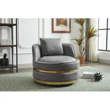 Swivel Accent Chair – 360° Swivel Barrel Chair for Living Room & Bedroom