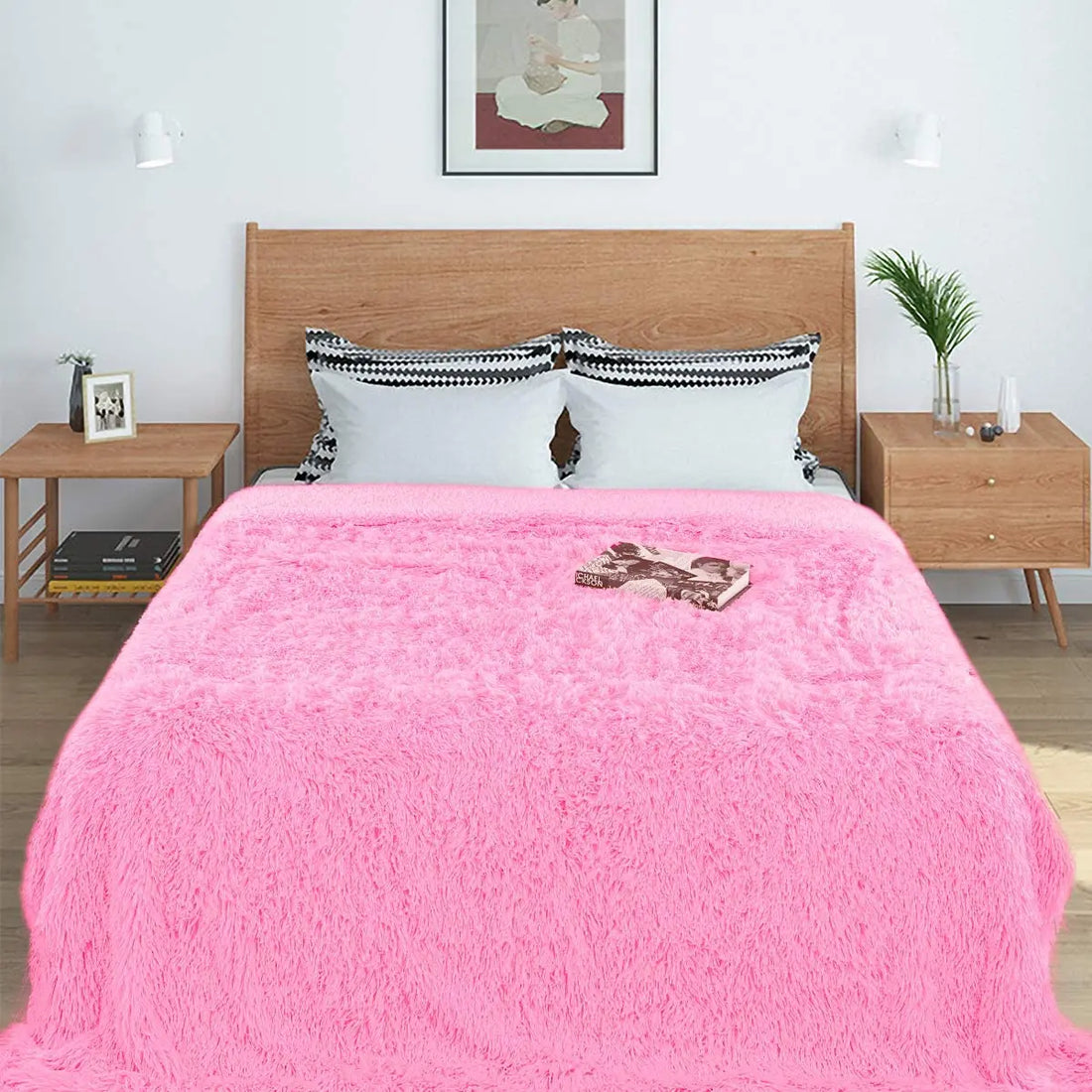 Thickened Fluffy Blanket – Double-Sided Plush Bedspread for Winter Warmth