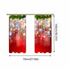 2pcs Christmas Digital Printing Curtains – Semi-Shading Washable Polyester Curtains