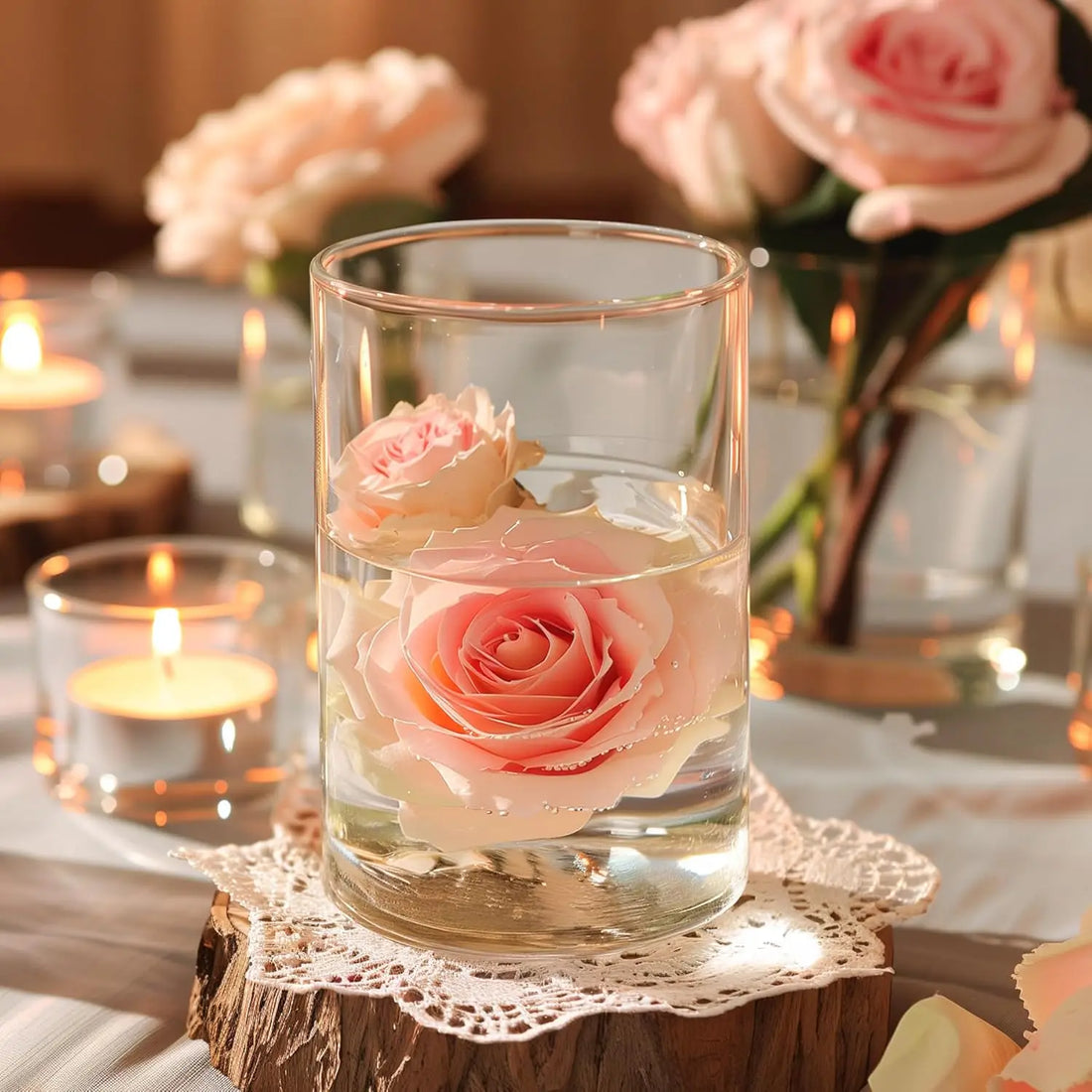 6/12-Piece Glass Cylinder Vases – Clear Vases for Flowers, Floating Candles, and Table Centerpieces