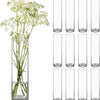 12-Pack Tall Clear Glass Cylinder Vases – Floating Candle Holders & Decorative Vases for Home, Weddings, and Events