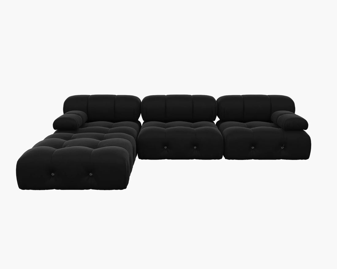 Minimalist U-Shaped Sectional Sofa with Ottomans