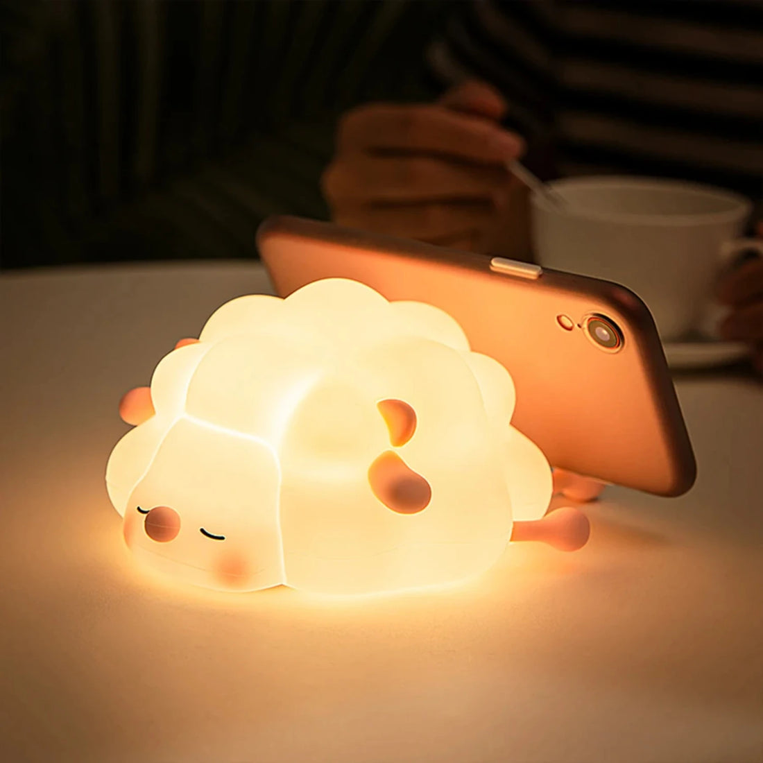 New Night Lights Cute Sheep Panda Silicone Lamp USB Rechargeable Timing Bedside Room Decor  Baby nightlight Birthday Gift