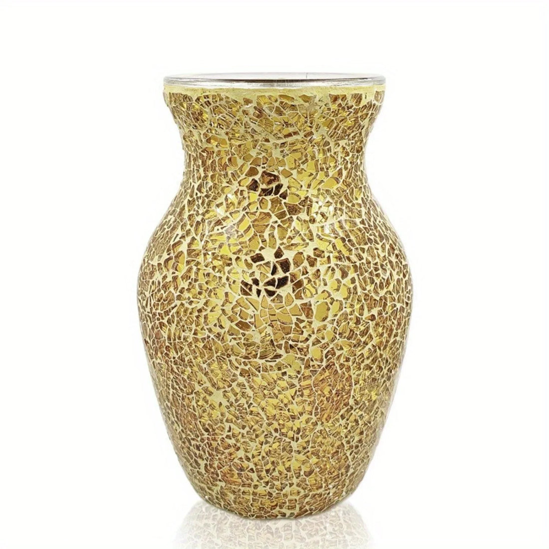 Art Cylinder Vase – Handcrafted Glass Mosaic Decorative Centerpiece