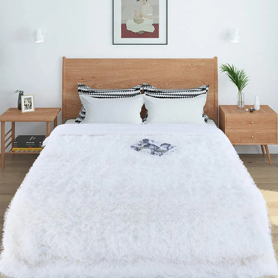 Thickened Fluffy Blanket – Double-Sided Plush Bedspread for Winter Warmth