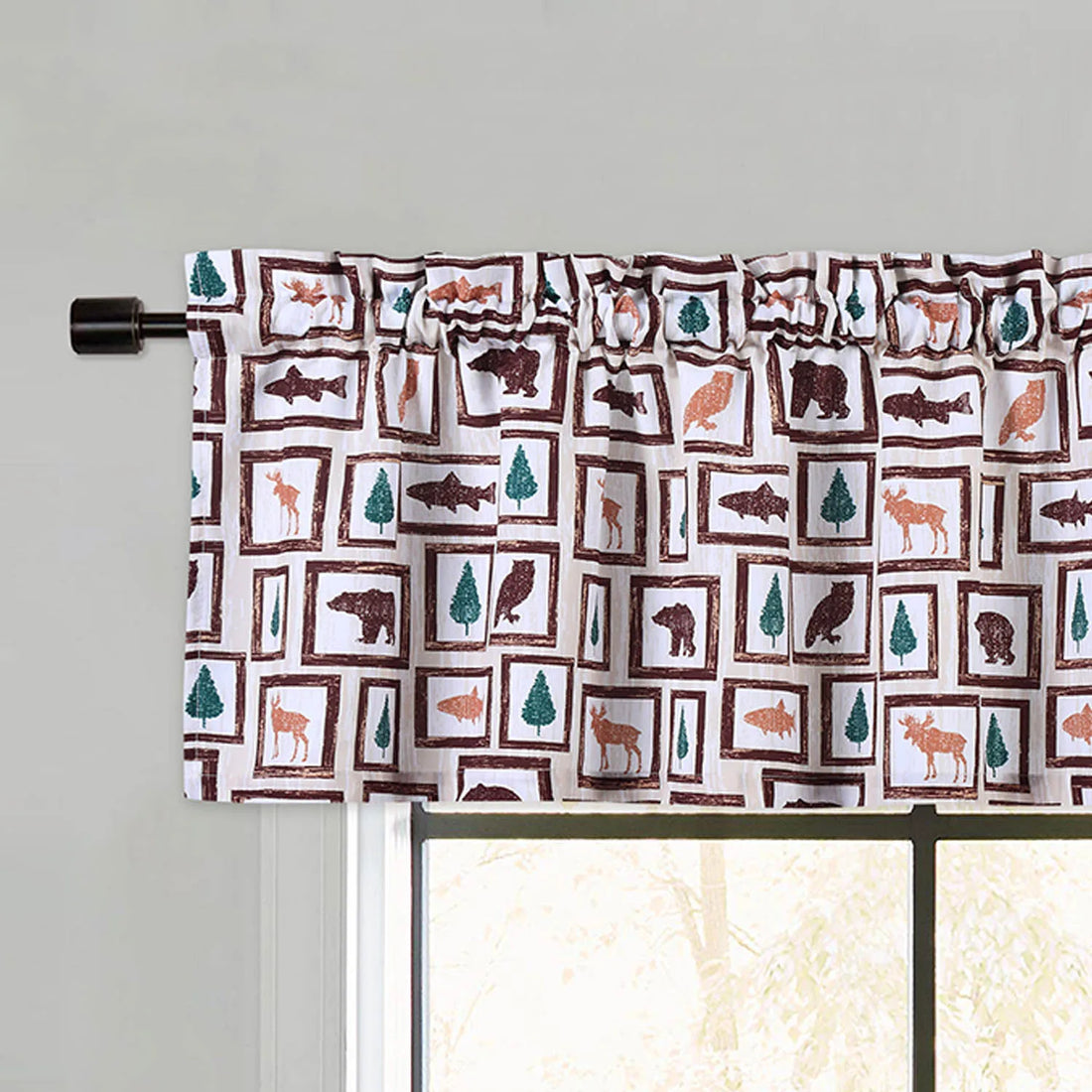 Coffee Beans Tulle Kitchen Window Curtain Valance – Sheer Short Curtain for Home Décor