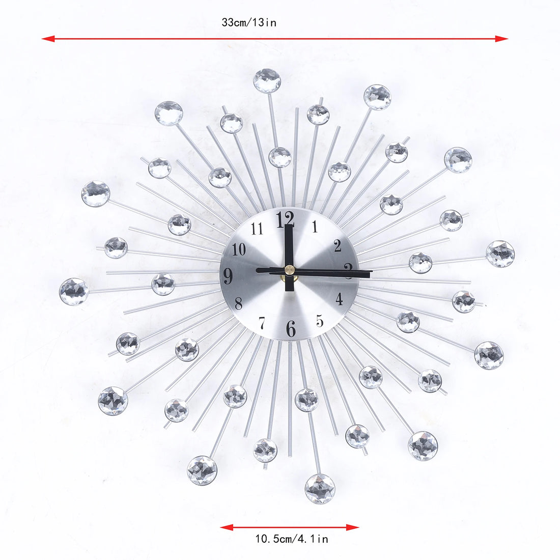 Modern Round Sunburst Wall Clock – Large Decorative Clock for Living Room