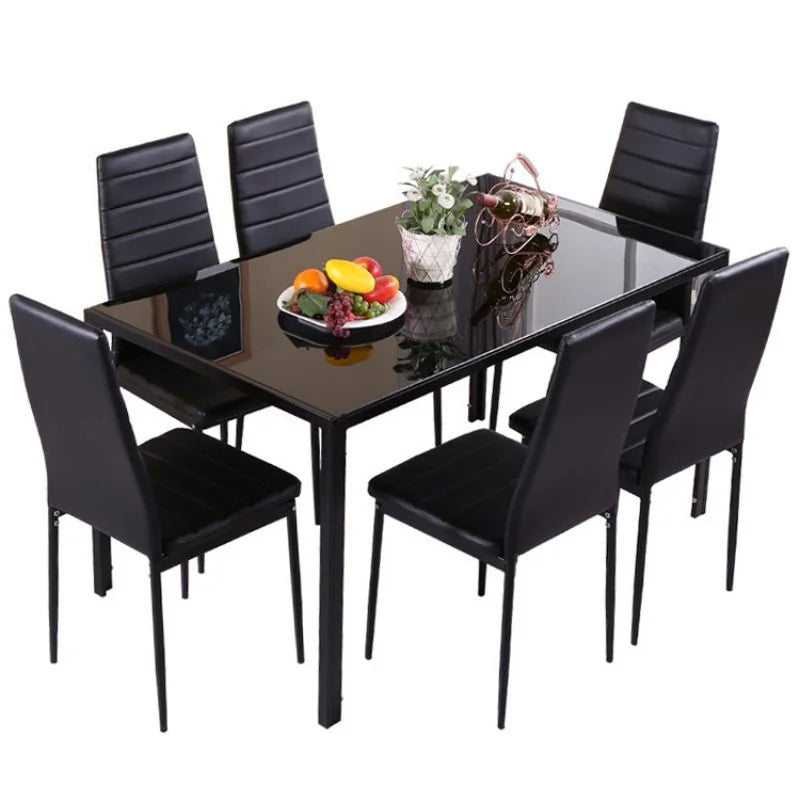 Affordable 6 & 8-Seater Modern Classic Glass Dining Table Set – Luxury & Minimalist Design